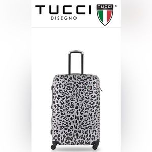Tucci Italian Luggage Carry On Suitcase Suitcase Winter Leopard BRAND NEW NWT